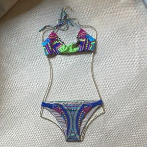 Mara Hoffman Blue Print Bikini Set
